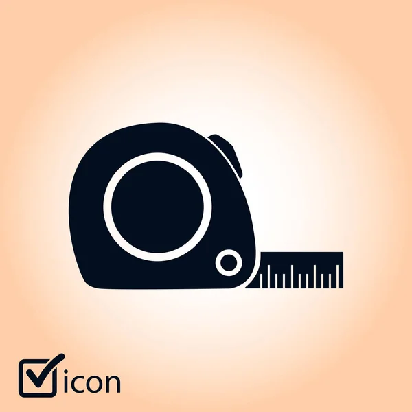 Tape Measure Icon Roulette Construction Simbol — Stock Vector