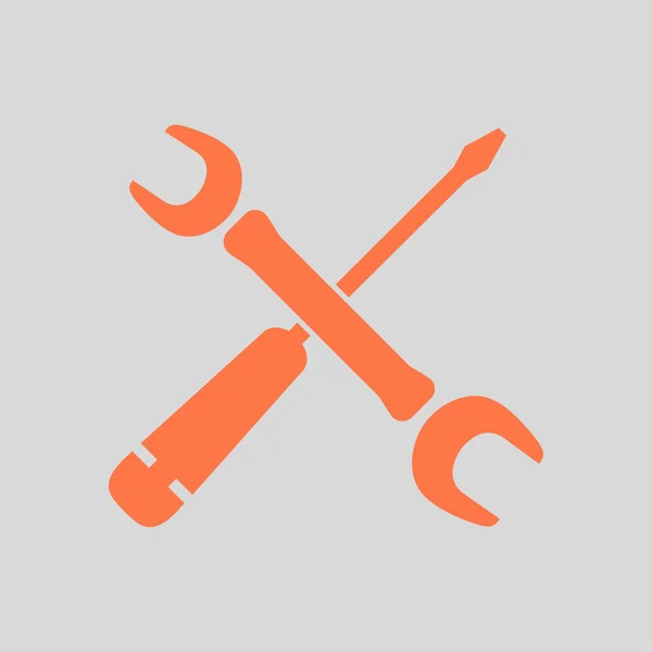 Icône Réparation Simbol Service Outils Singn Style Design Plat — Image vectorielle