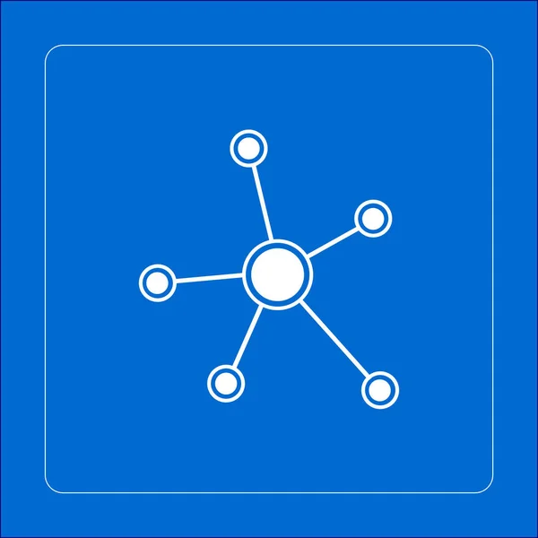 Sociaal Netwerk Één Pictogram Wereldwijde Technologie Sociaal Netwerk — Stockvector