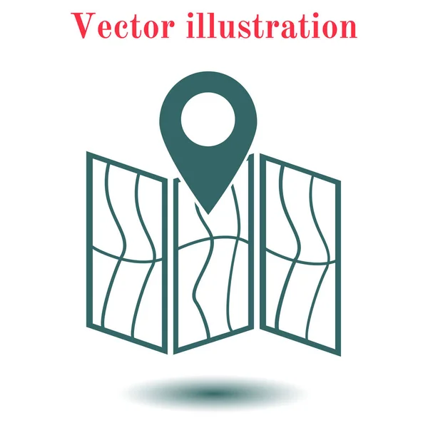 Ícone Mapa Símbolo Localização —  Vetores de Stock