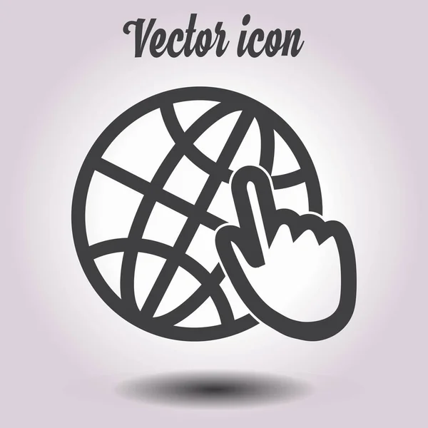 Globe Icon Flat Design — Stock Vector