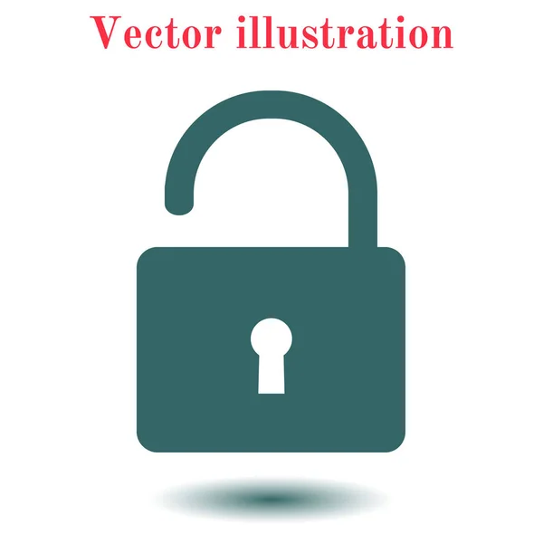 Desbloquear Icono Estilo Diseño Plano Vector Eps10 — Vector de stock