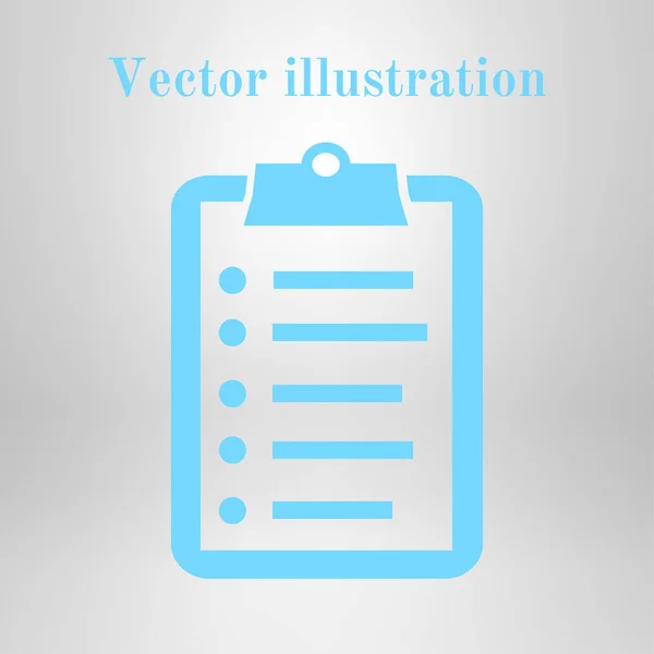 Lista Verificación Icono Vector Diseño Plano — Archivo Imágenes Vectoriales