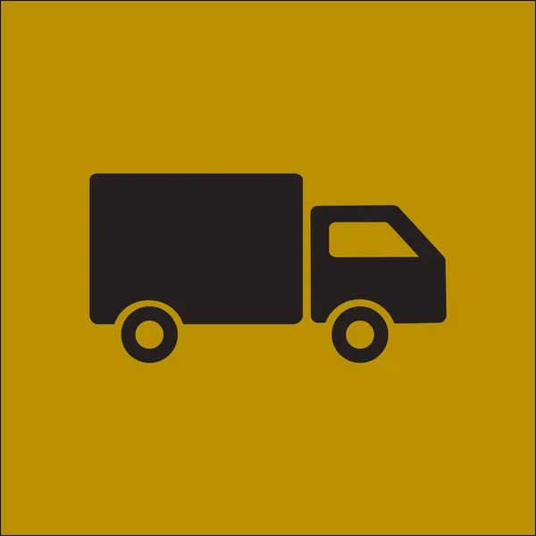 Delivery Truck Sign Icon Cargo Van Symbol Shipments Free Delivery — Stock Vector