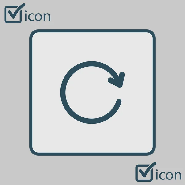 Flecha Circular Signo Vector Icon Flecha Que Mueve Derecha — Vector de stock