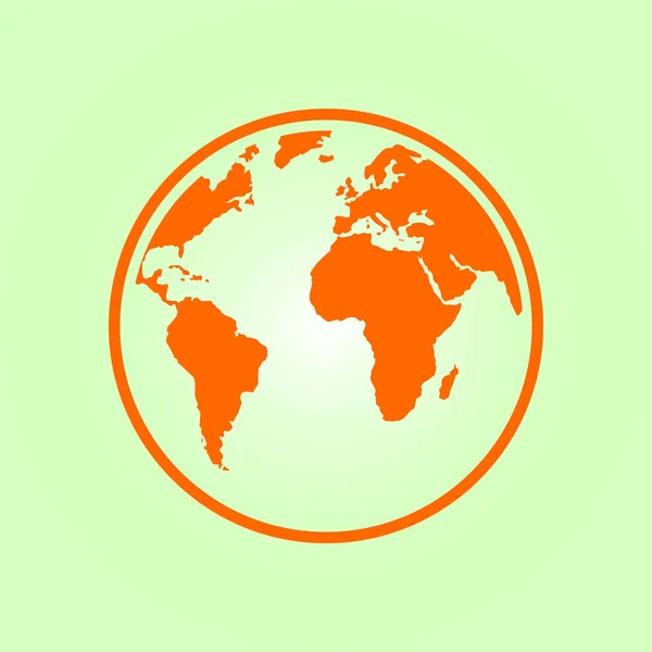 Globe Icône Illustration Vectorielle Simple — Image vectorielle