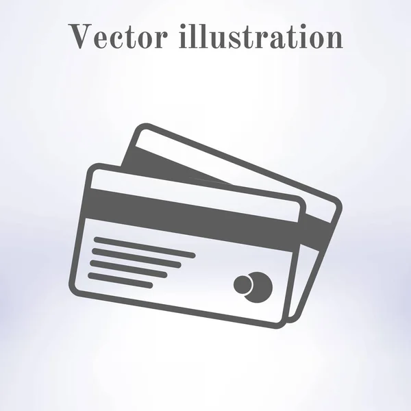 Vector Tarjeta Crédito Icono Estilo Diseño Plano Eps — Vector de stock
