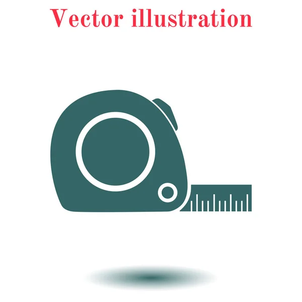 Мірна Стрічка Значок Рулетка Будівництво Simbol — стоковий вектор