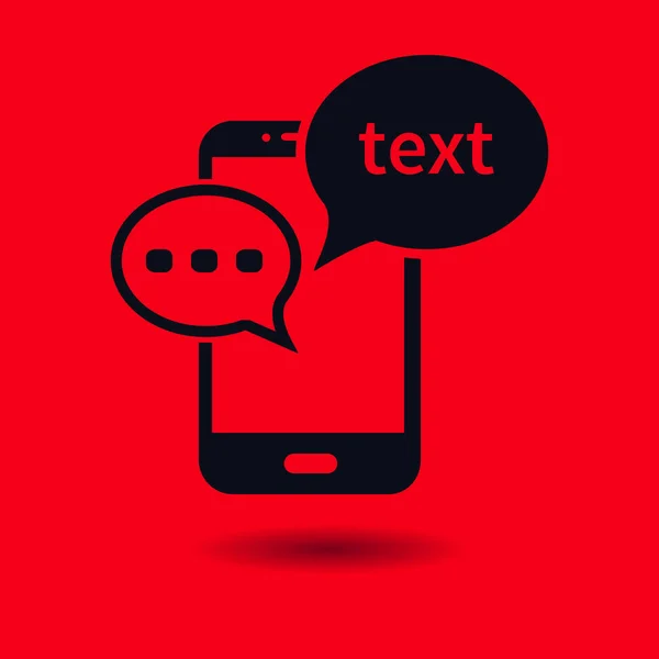 Mobiele Babbelen Pictogram Mobiele Telefoon Die Web Chatten Dialoogvenster — Stockvector