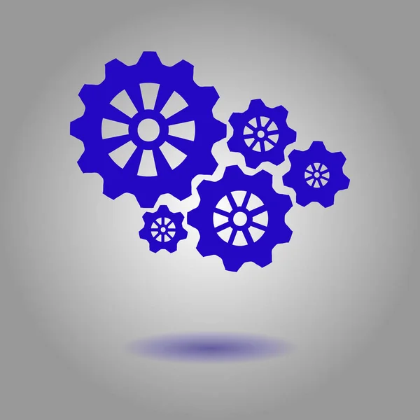 Icon Gears Flat Style — Stock Vector