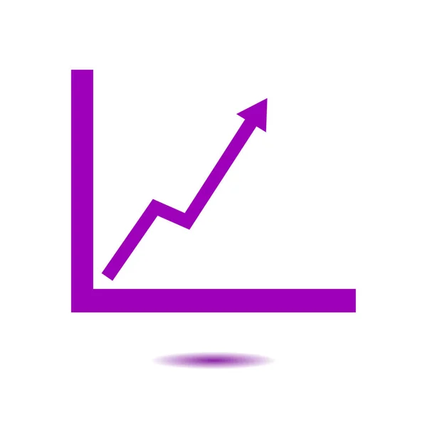 Geschäftsdiagramm Flache Ikone Der Grafik — Stockvektor
