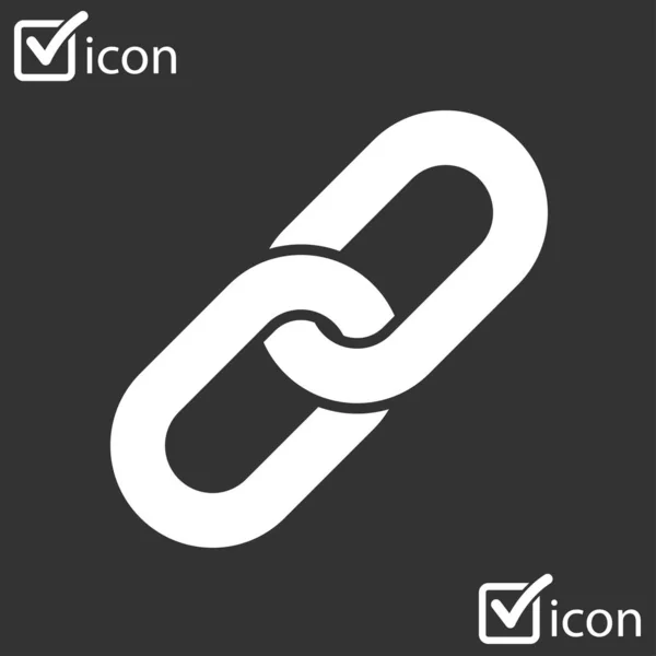 Link Único Ícone Símbolo Ligação Chain — Vetor de Stock