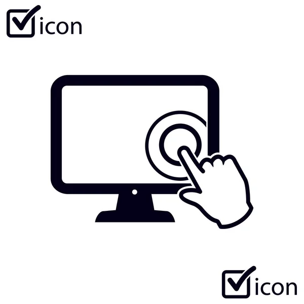 Symbol Für Touchscreen Monitor — Stockvektor