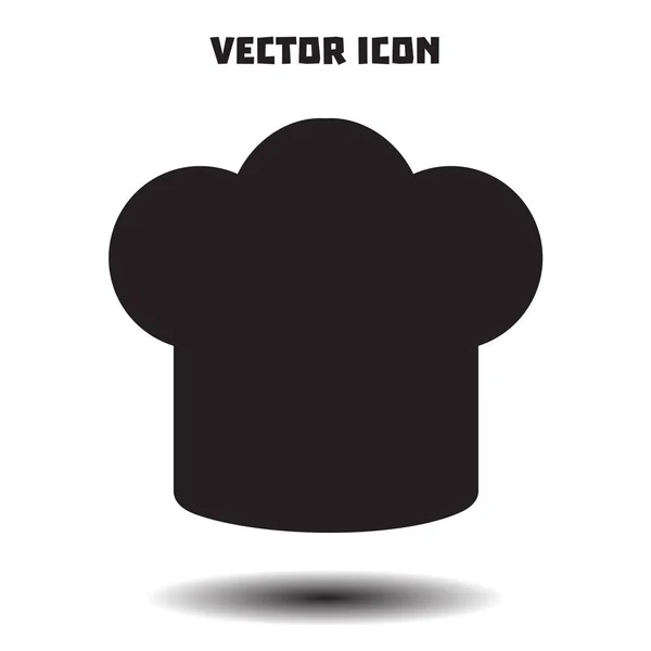 Chapeau Chef Signe Icône Chapeau Symbole Cuisson — Image vectorielle