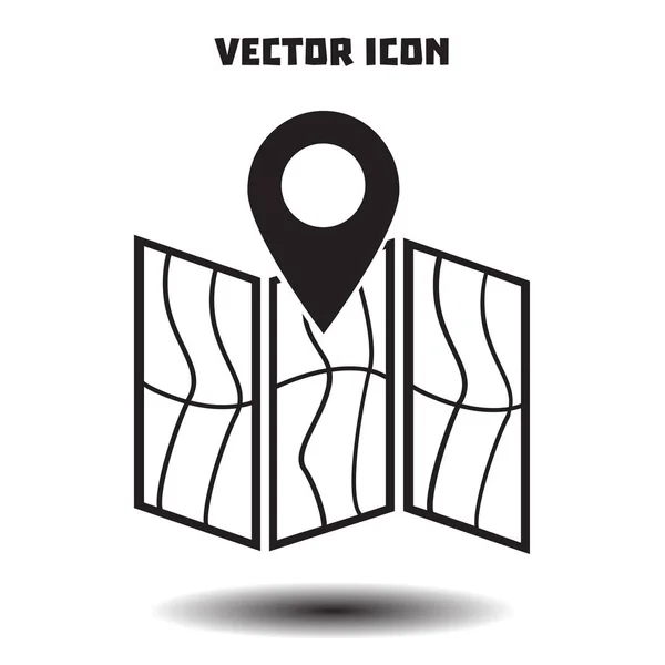 Icône Carte Localisation Symbole — Image vectorielle