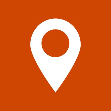 Harita işaretçi simgesi. GPS konumu sembolü. Düz tasarım stili. Vektör Eps 10.