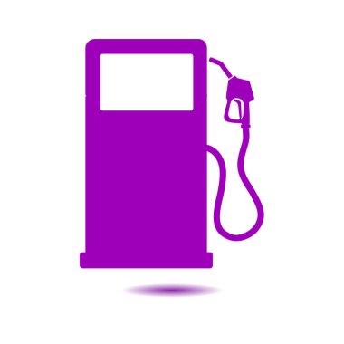 Benzin pompa meme işareti. Benzin istasyonu simgesi. Düz tasarım stili.