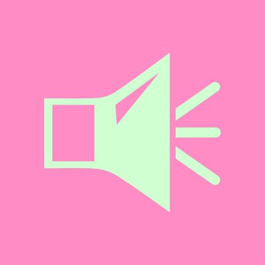 Hoparlör simgesi. Hoparlör ses işareti simgesi. Sembol ses. Düz tasarım stili. Vektör Eps 10.