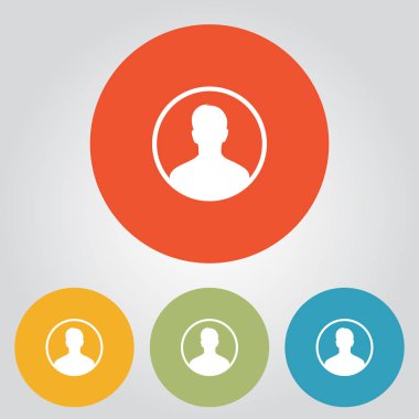 Kullanıcı simgesi simgesi. Kişi sembolü. İnsan avatarı. Düz stil. EPS 10.