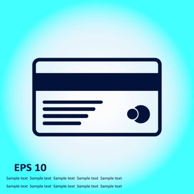 Vektör kredi kartı simgesi. Düz tasarım stili. EPS 10.