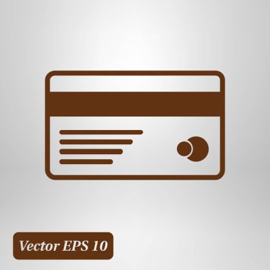 Vektör kredi kartı simgesi. Düz tasarım stili. EPS 10.