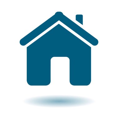 Düz stil vektör ev simgesini