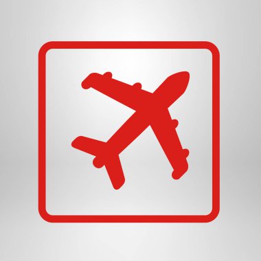 Uçak simgesi. Seyahat erkek. Alt yazıyı uçaktan uçak.