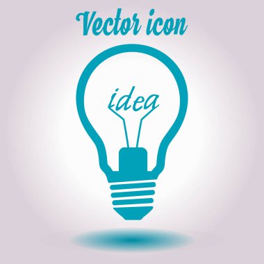 ışık lamba işareti simgesi. fikir sembolü.