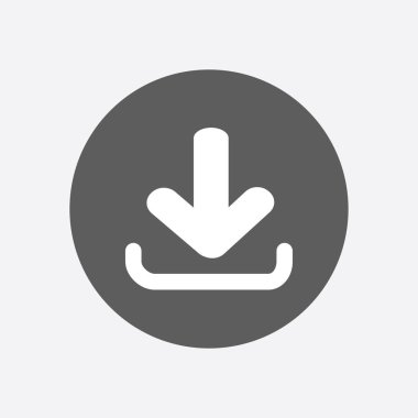 Simgesini indirin. Düğme yükleyin. Düz stil.