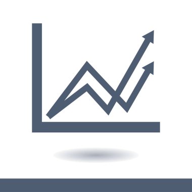 İş grafiği. Grafik düz simgesi