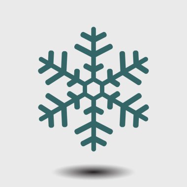 Kar tanesi simgesi. Yılbaşı dekorasyonu.