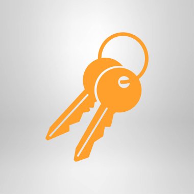 Anahtar simgesi. Kilit erkek. Güvenlik işareti. Düz tasarım stili.