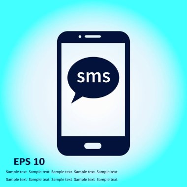 Akıllı telefon simgesinin vektör illüstrasyonu 