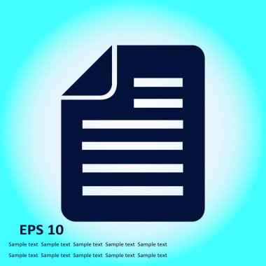 belge simgesi. vektör illüstrasyonu