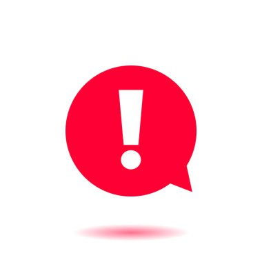  Ünlem işareti. Ünlem işareti. Tehlike uyarı sembolü. Düz tasarım stili. Vektör Eps 10.