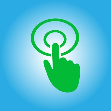 El imleç işareti simgesi. El işaretçi simgesi. Modern UI Web sitesi gezinme. Düz tasarım. EPS 10.