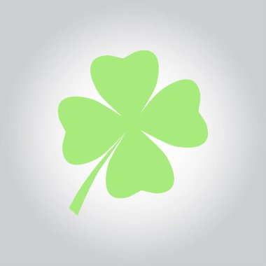 Yaprak yonca işareti simgesi. Aziz patrick sembolü. Ekoloji kavramı. Düz tasarım stili.