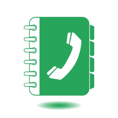 Telefon Rehberi düz simgesi. Düz tasarım stili.