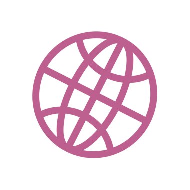 Küre simgesi. Düz tasarım.