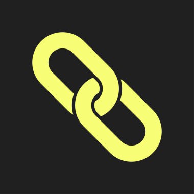 Bağlantı tek simge. Zincir bağlantı erkek.