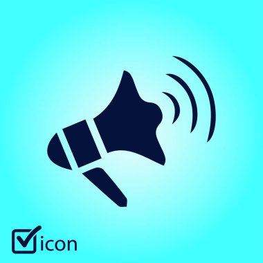 Yakında simge megafon. hoparlör simgesi.