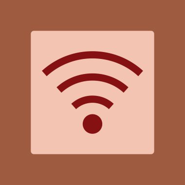 WiFi sembolü. Vektör kablosuz ağ kutsal kişilerin resmi. Düz tasarım