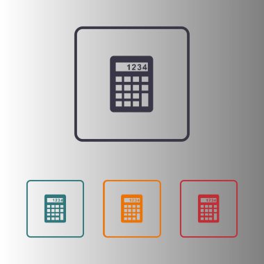 Hesap makinesi simge. Düz tasarım stili. EPS 10