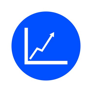 İş grafiği. Grafik düz simgesi