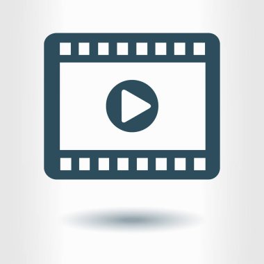 video simgesi. düz tasarım stili. vektör eps 10.
