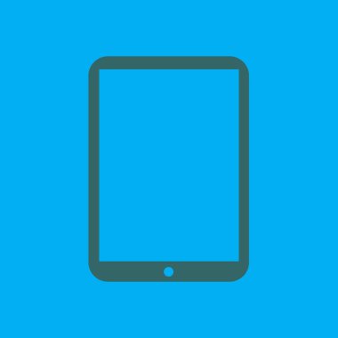 Modern dijital tablet Pc simgesi. Düz tasarım simgesi. EPS 10 vektör.