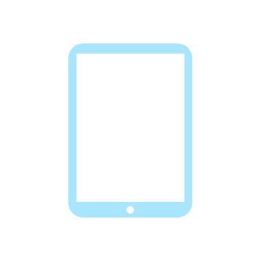 Modern dijital tablet Pc simgesi. Düz tasarım simgesi. EPS 10 vektör.