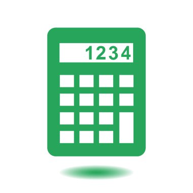 Hesap makinesi simge. Düz tasarım stili. EPS 10