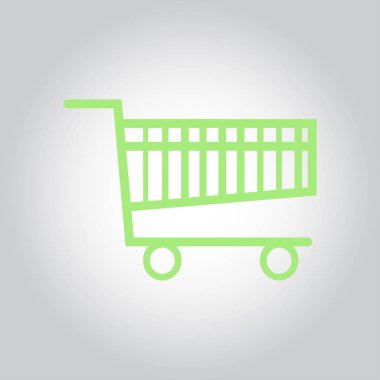 grafik alışveriş düz simgesi