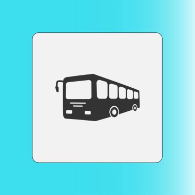 otobüs işareti simgesi. toplu taşıma sembolü.